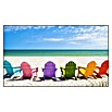 Cuadro de vidrio Beach chairs (Sillas de playa, 120 x 70 cm, Vidrio)