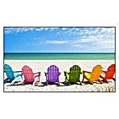 Cuadro de vidrio Beach chairs (Sillas de playa, 120 x 70 cm, Vidrio)