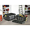 Aufbewahrungsbox (L x B x H: 59 x 39 x 35 cm, Kunststoff, Schwarz)