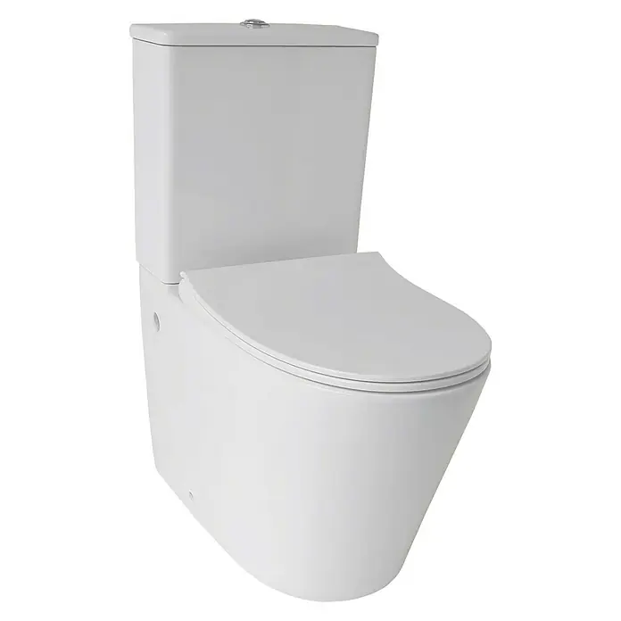 Camargue Pack de WC Bali - Salida dual - Elegante inodoro blanco moderno que actualizará cualquier baño. Su diseño sencillo se integra perfectamente con cualquier decoración.