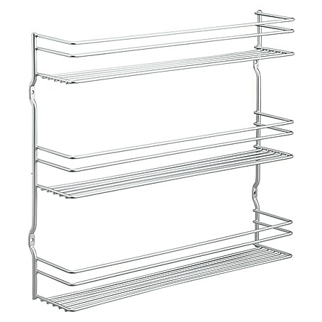 Metaltex Gewürzregal Pepito (Silber, L x B x H: 36 x 8 x 31 cm, Metall)