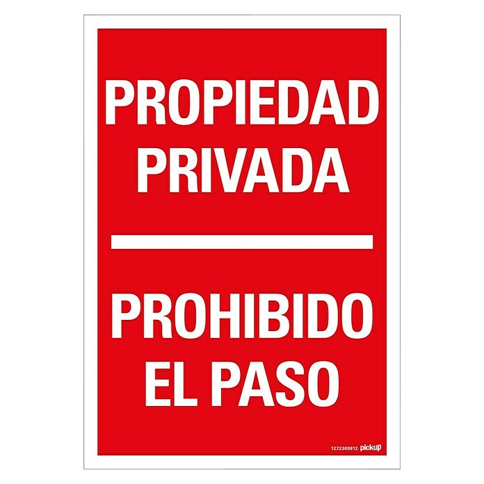 Pickup Señal de precaución (Motivo: Propiedad privada, L x An: 33 x 23 cm)