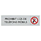 Pickup Rótulo catalán (Plateado, Motivo: Prohibido usar móviles)