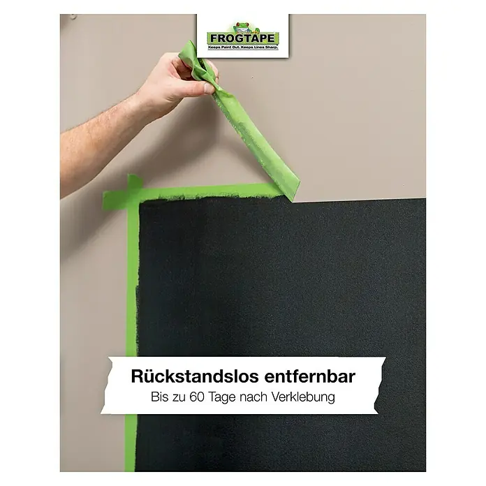 Frogtape Kreativklebeband Multi-Surface - 41,1 m x 36 mm, Grün, 1 -tlg. - Froschband für präzise Farbkanten. Rückstandslos entfernbar bis zu 60 Tage nach dem Aufkleben.