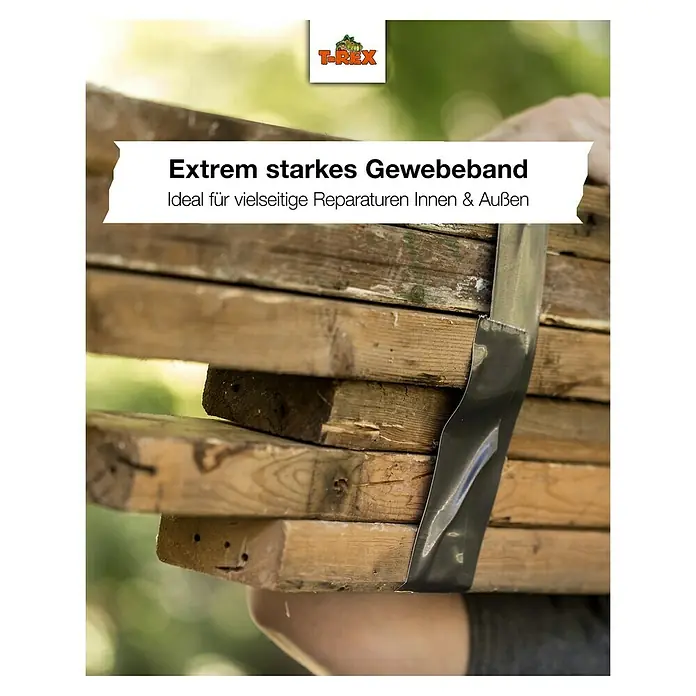 T-Rex Gewebeband - Schwarz, L x B: 9,1 m x 25 mm - Das T-REX Gewebeband ist ideal für vielseitige Reparaturen im Innen- und Aussenbereich und hält Holz fest zusammen.