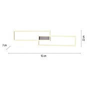 Just Light Led-plafondlamp Iven (l x b x h: 924 x 220 x 70 mm, RVS) | BAUHAUS