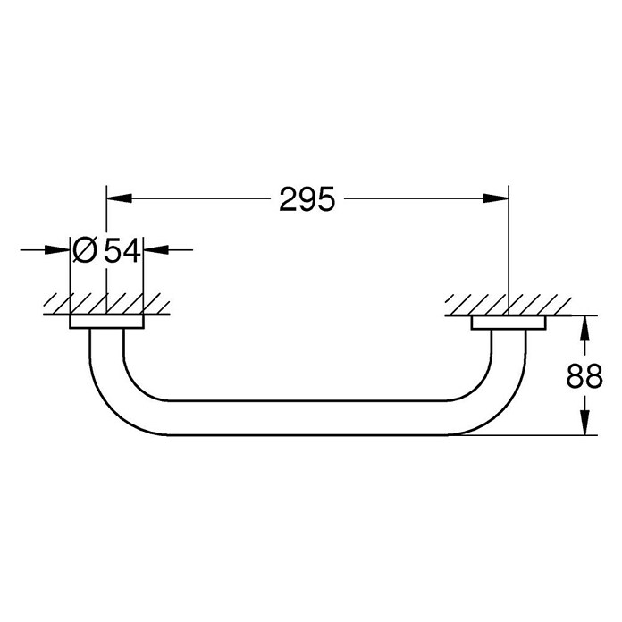 Grohe Essentials Wannengriff (Breite: 34,9 cm, Supersteel, Matt)