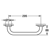 Grohe Essentials Wannengriff (Breite: 34,9 cm, Supersteel, Matt)