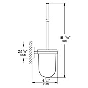 Grohe Essentials WC-Bürstengarnitur (Mit Halterung, Supersteel, Matt)