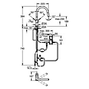 Grohe Spültischarmatur Minta Touch 2 (Touch-Wasseraktivierung, Chrom, Glänzend)