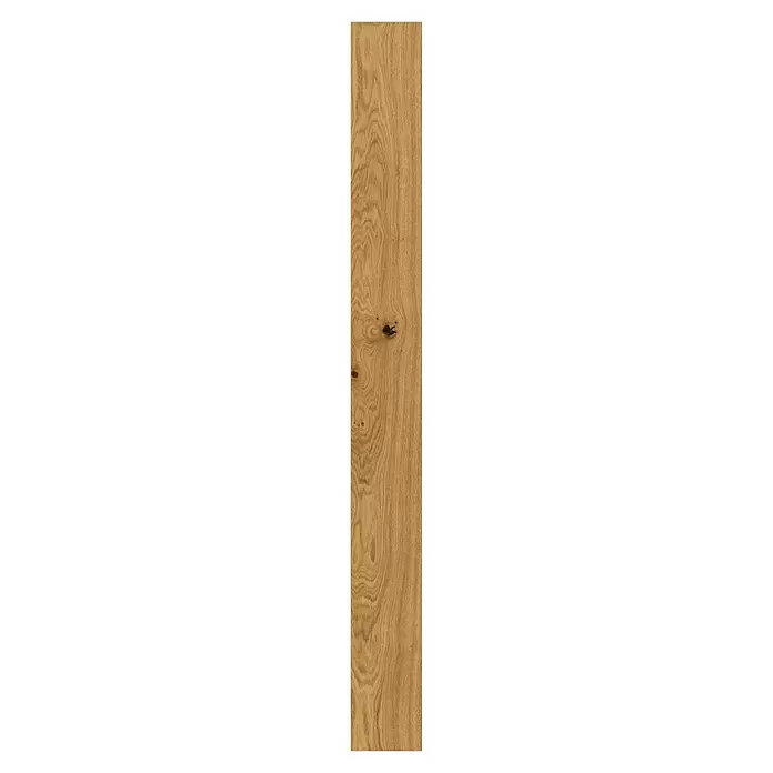 Parador Parkett Classic 3025 - Eiche gebürstet, Landhausdiele, 2.200 x 185 x 13 mm - Hellbraune Eichenholzdiele mit deutlicher Maserung und dunklen Ästen.