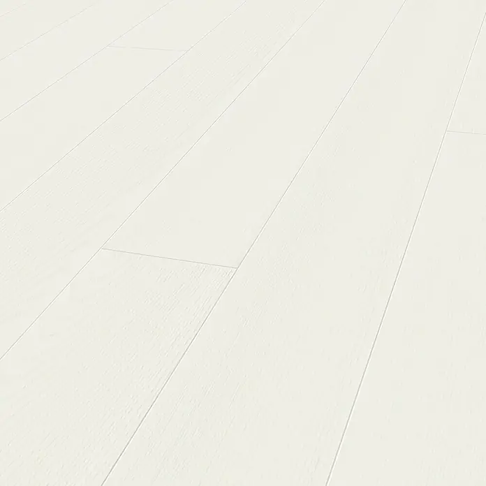 Parador Parkettmuster Classic 3060 Natur Esche Kir weiß - 200 x 185 x 13 mm, Landhausdiele - Helle Holzbodenstruktur, ideal für modernes Interieur. Die Paneele sind in einem Winkel angeordnet und zeigen eine natürliche Maserung.