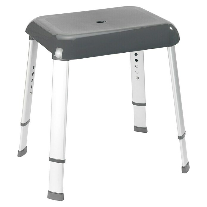 Wenko Secura Premium Stolica za kupaonicu Secura Premium  (Podešavanje po visini: 42 cm - 52 cm, Opteretivost: 130 kg, Antracit) | BAUHAUS