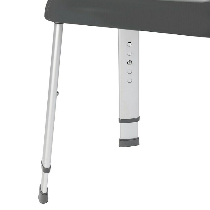 Wenko Secura Premium Kopalniški stol  (Nastavitev višine: 42 cm - 52 cm, Nosilnost: 130 kg, Antracit) | 3717 - Sicherheitsprogramm | DADD - Accessoires | DAD - Badausstattung | DA - Badausstattung/Bäderwelt | D - Sanitär | BAUHAUS