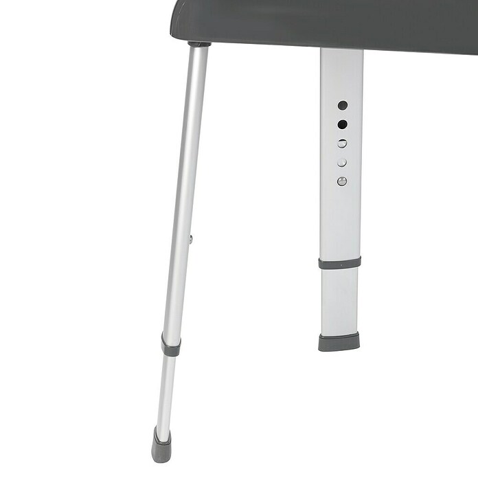 Wenko Secura Premium Stolica za kupaonicu Secura Premium  (Podešavanje po visini: 42 cm - 52 cm, Opteretivost: 130 kg, Antracit) | BAUHAUS