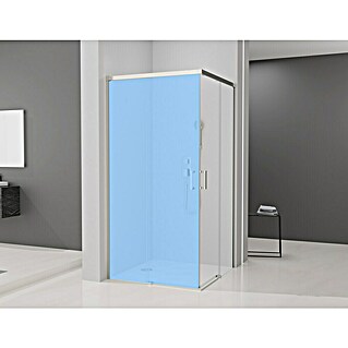 Camargue Mampara de ducha esquinera Aqua angular 1 lado (An x Al: 70 x 195 cm, Cromo)