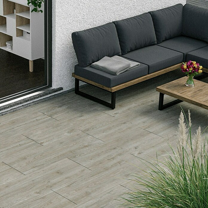 Marazzi Terrassenfliese Esterno 20T Woodliving Fumo (40 x 120 x 2 cm, Beige, Matt) | BAUHAUS