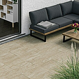 Marazzi Terrassenfliese Esterno 20T Pietra (40 x 120 x 2 cm, Beige, Matt)