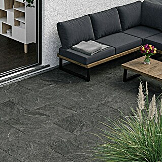 Marazzi Terrassenfliese Esterno 20T Quarzit (50 x 100 x 2 cm, Schwarz, Matt)