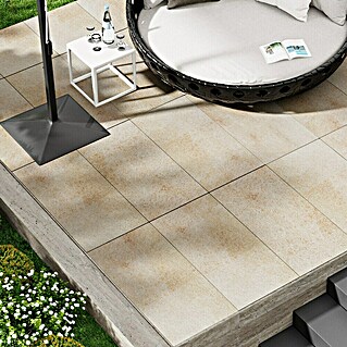 Marazzi Terrassenfliese Esterno 20T Jerusalem Avori (50 x 100 x 2 cm, Hellbeige, Matt)