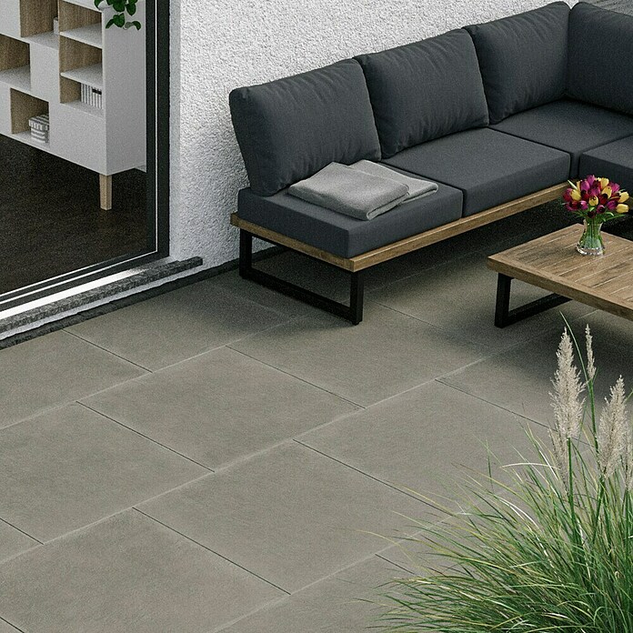 Marazzi Terrassenfliese Esterno 20T Material (80 x 80 x 2 cm, Grau, Matt) | BAUHAUS