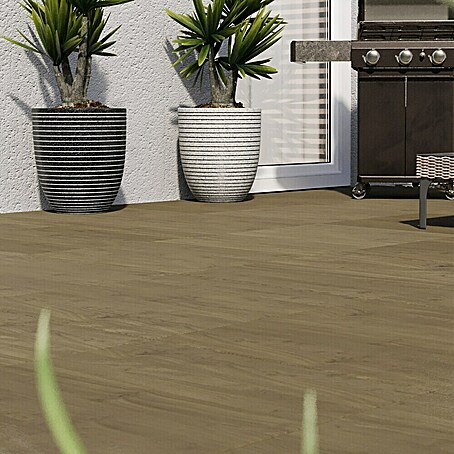 Terrassenfliese Garden Rustbrown 2.0 (59,7 x 59,7 x 2 cm, Braun, Matt)