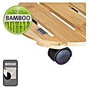 Wagner System Soporte con ruedas para plantas Roller bambú (L x An x Al: 29 x 29 x 7 cm, Bambú, Carga máx.: 100 kg) | BAUHAUS