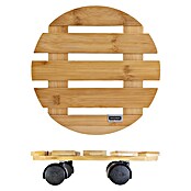 Wagner System Soporte con ruedas para plantas Roller bambú (L x An x Al: 29 x 29 x 7 cm, Bambú, Carga máx.: 100 kg) | BAUHAUS