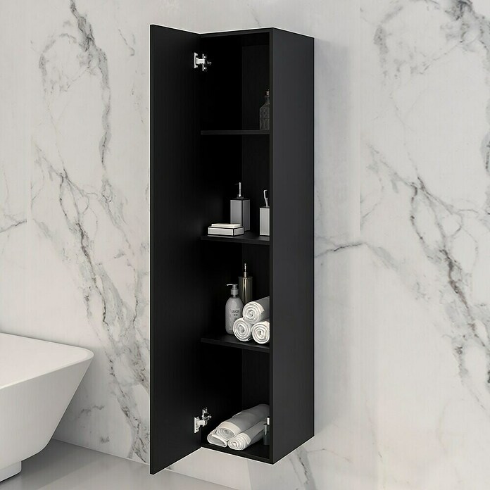 Disbain Armario alto Vega (L x An x Al: 35 x 35 x 160 cm, Negro) | BAUHAUS