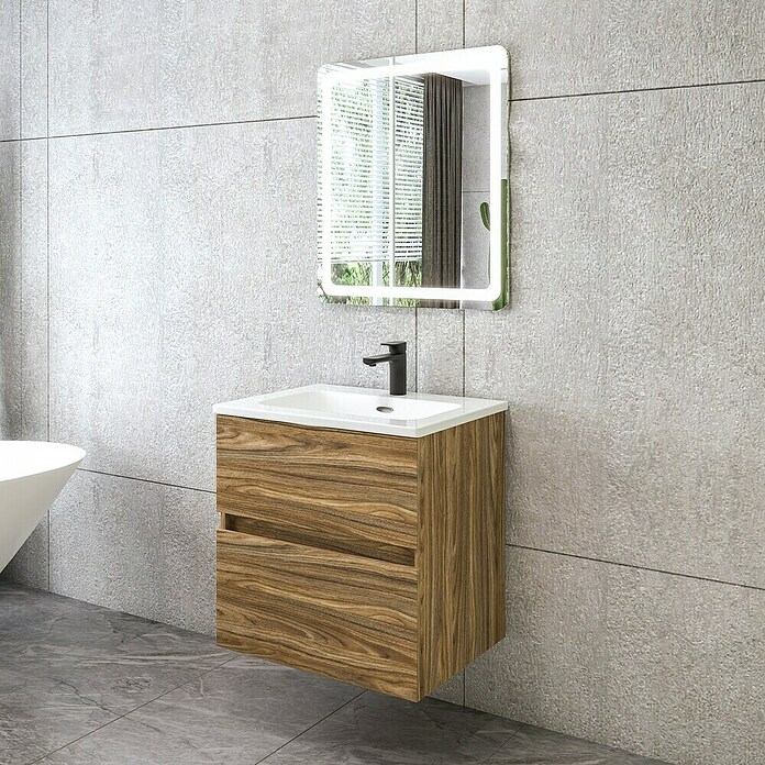 Disbain Conjunto de mueble de baño Kuntur (60 cm, Palisandro, 3 pzs.) | BAUHAUS