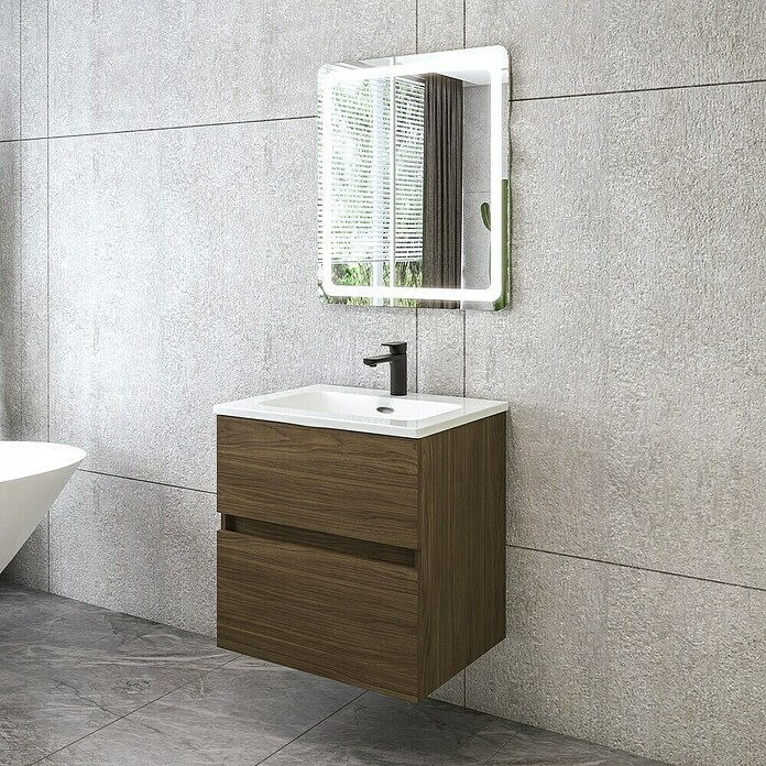 Disbain Conjunto de mueble de baño Kuntur (Ancho: 60 cm, Nogal italiano, 3 pzs.) | BAUHAUS
