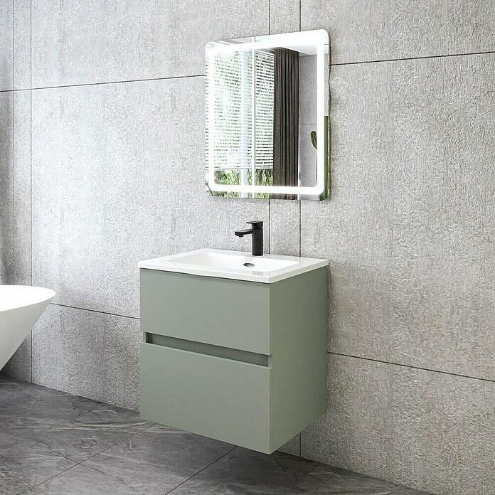 Disbain Conjunto de mueble de baño Kuntur (60 cm, Verde té) | BAUHAUS