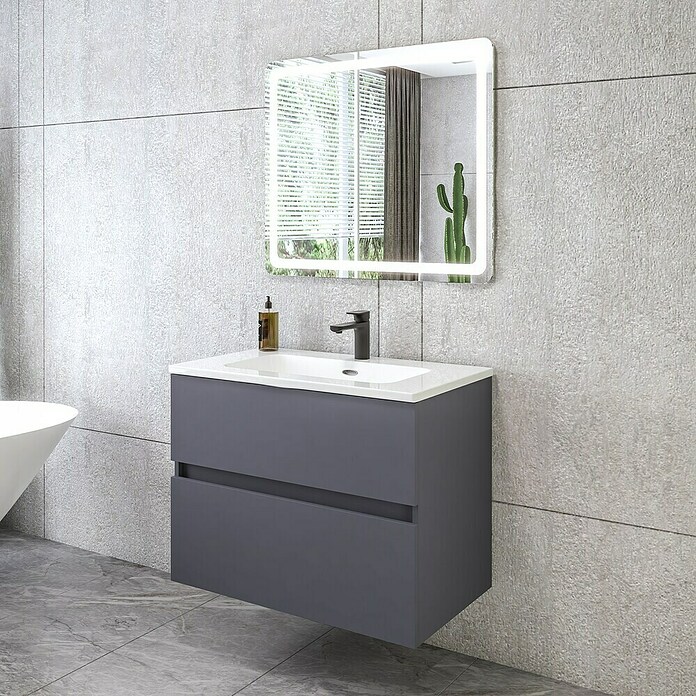 Disbain Conjunto de mueble de baño Kuntur (80 cm, Azul noche) | BAUHAUS