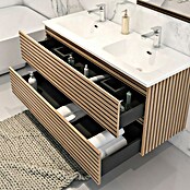 Disbain Conjunto de mueble de baño Vega (120 cm, Acacia, 3 pzs.) | BAUHAUS