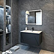 Disbain Conjunto de mueble de baño Lira (Ancho: 80 cm, Negro, 3 pzs.) | BAUHAUS