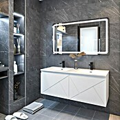Disbain Conjunto de mueble de baño Lira (Ancho: 120 cm, Blanco, 3 pzs.) | BAUHAUS
