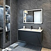 Disbain Conjunto de mueble de baño Lira (Ancho: 100 cm, Negro, 3 pzs.) | BAUHAUS