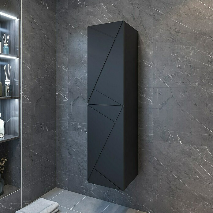 Disbain Armario alto Lira (L x An x Al: 35 x 35 x 140 cm, Negro) | BAUHAUS