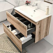 Disbain Conjunto de mueble de baño Vega (Ancho: 80 cm, Cognac, 2 pzs.) | BAUHAUS