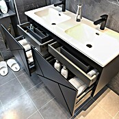Disbain Conjunto de mueble de baño Lira (Ancho: 120 cm, Negro, Mate, 2 pzs.) | BAUHAUS