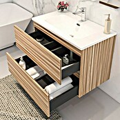 Disbain Conjunto de mueble de baño Vega (Ancho: 80 cm, Bambú, 2 pzs.) | BAUHAUS