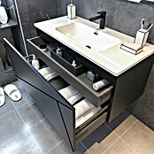 Disbain Conjunto de mueble de baño Lira (Ancho: 100 cm, Negro, 3 pzs.) | BAUHAUS