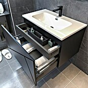 Disbain Conjunto de mueble de baño Lira (Ancho: 80 cm, Negro, 3 pzs.) | BAUHAUS