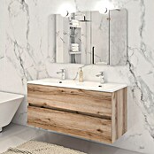 Disbain Conjunto de mueble de baño Vega (Ancho: 120 cm, Cognac, 3 pzs.) | BAUHAUS