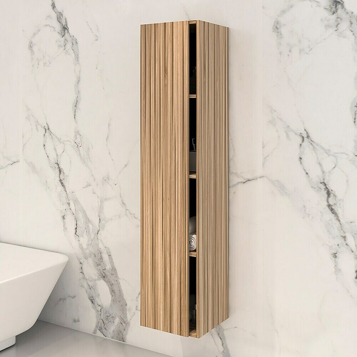 Disbain Armario alto Vega (L x An x Al: 35 x 35 x 160 cm, Bambú) | BAUHAUS