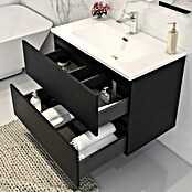 Disbain Conjunto de mueble de baño Vega (Ancho: 80 cm, Negro, 2 pzs.) | BAUHAUS