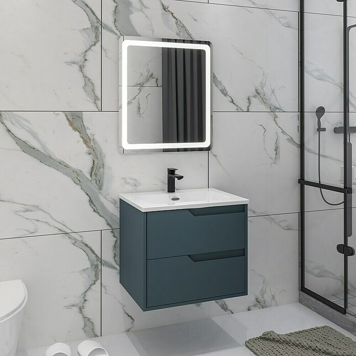 Disbain Conjunto de mueble de baño Casiopea (Ancho: 60 cm, Azul manhatan, 3 pzs.) | BAUHAUS