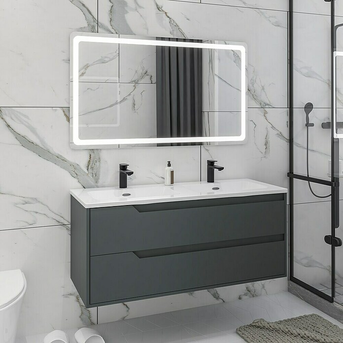 Disbain Conjunto de mueble de baño Casiopea (Ancho: 120 cm, Verde foresta, 3 pzs.) | BAUHAUS