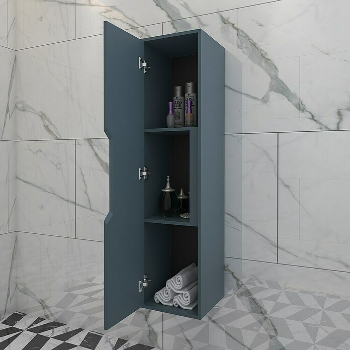 Disbain Armario alto Casiopea (L x An x Al: 35 x 35 x 140 cm, Azul manhatan) | BAUHAUS
