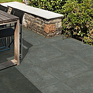 Terrassenfliese Manchester 2.0 (60 x 60 x 2 cm, Schwarz, Matt)